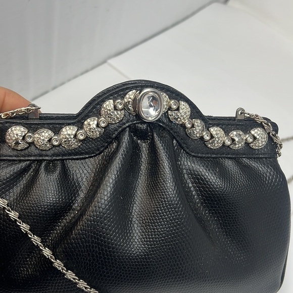 Leather Evening Shoulder Bag Clutch Bag - Picture 8 of 14